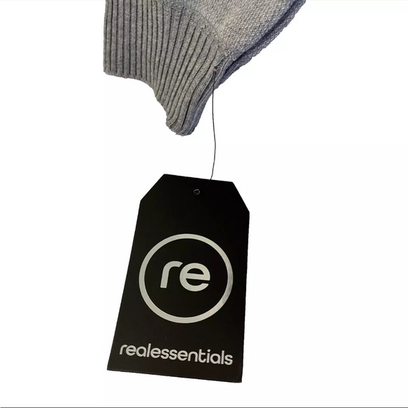 New Mens Real Essentials 1/4 Zip Pullover Gray Sweater Sz XXL NWT Polyester - Picture 4 of 9